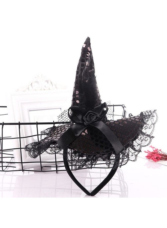 Utavu Halloween Witch Hat Headband for Halloween Costume Dress up Party Supplies, Black, One Size - Image 3
