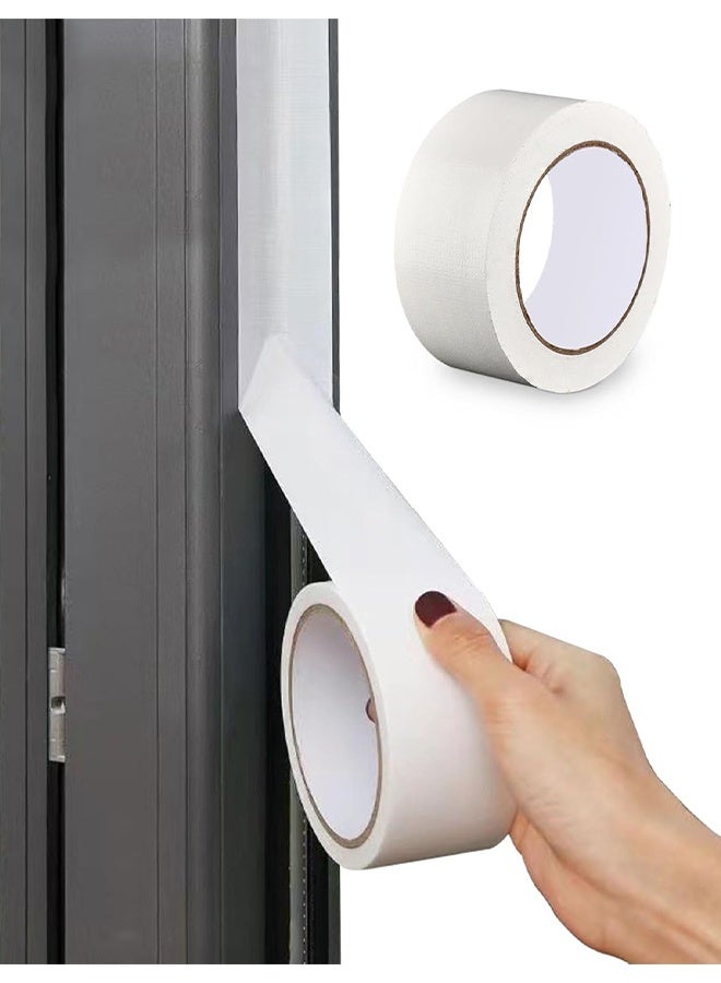 با لوف شريط نافذة مقاوم للرياح أبيض لفصل الشتاء، 2 بوصة × 65.5 قدم شريط عزل الطقس، شريط ختم نافذة بدون بقايا لعزل المسودات، فيلم شريط ختم لحماية الأبواب والزجاج من الهواء البارد - Image 1