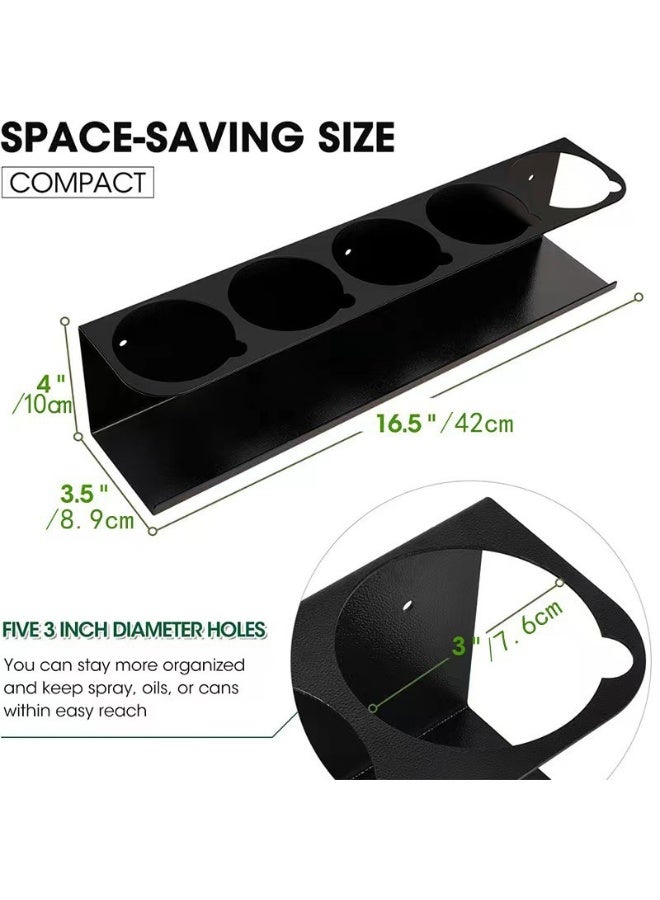 Bukela 2 Pieces Aerosol Spray Can Storage Rack – Wall Mount, for Kitchen, Bathroom - Image 3
