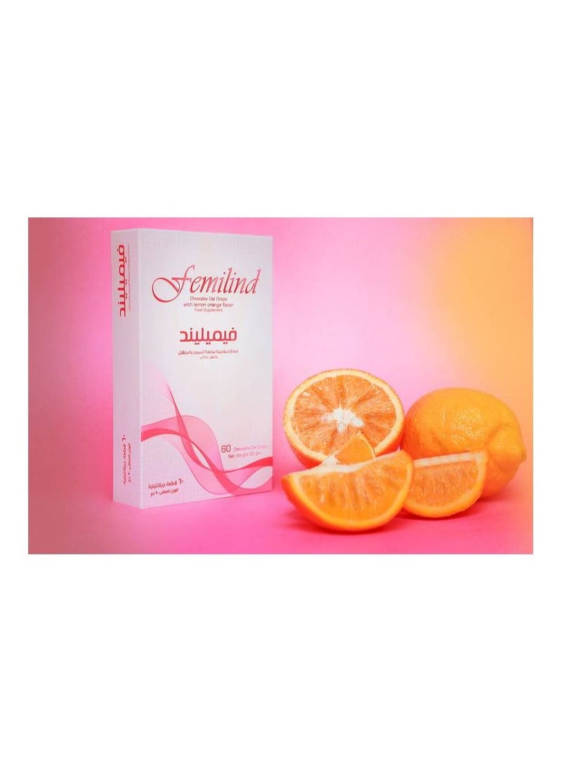 Sulinda Femilind Omega3, Lemon, Orange Flavor, 60 Chewable Gel Drops  - Image 4
