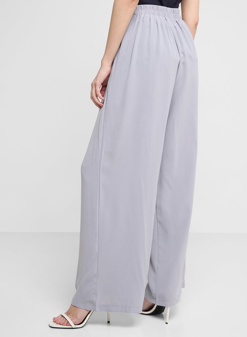 High Waisted Straight Fit Pants