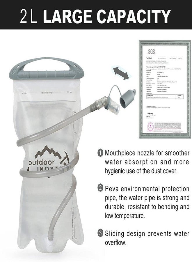 INOXTO Small Hiking Backpack with 2L Water Bladder and Rain Cover, 25L Hydration Backpack Hiking Daypack (Green) - Image 3