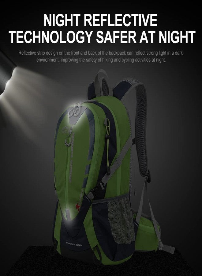 INOXTO Small Hiking Backpack with 2L Water Bladder and Rain Cover, 25L Hydration Backpack Hiking Daypack (Green) - Image 4