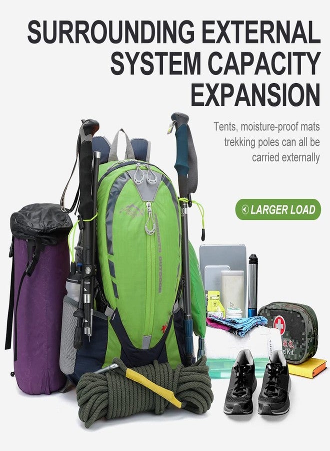 INOXTO Small Hiking Backpack with 2L Water Bladder and Rain Cover, 25L Hydration Backpack Hiking Daypack (Green) - Image 5