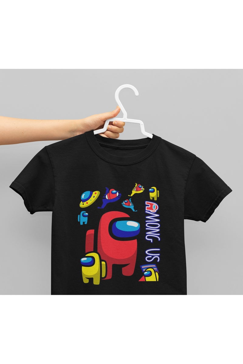 ZOOM Colorful Among Us Kids T-Shirt with Space Theme Design