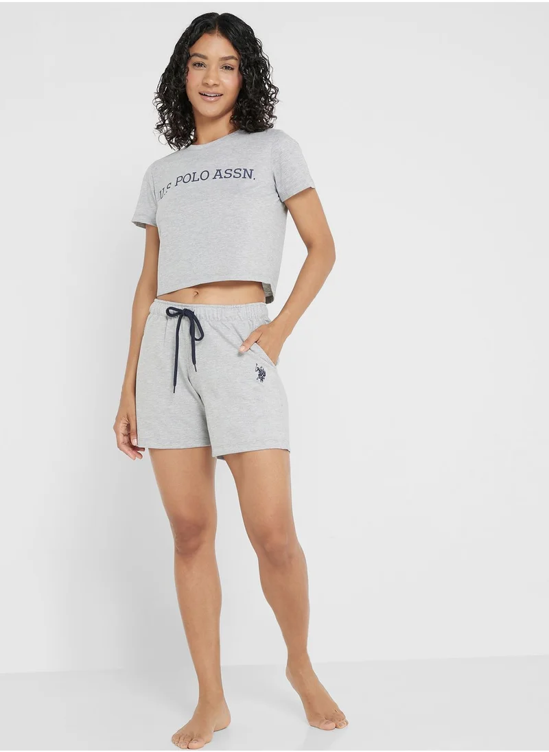 U.S. Polo Assn. High Waist Pyjama Shorts