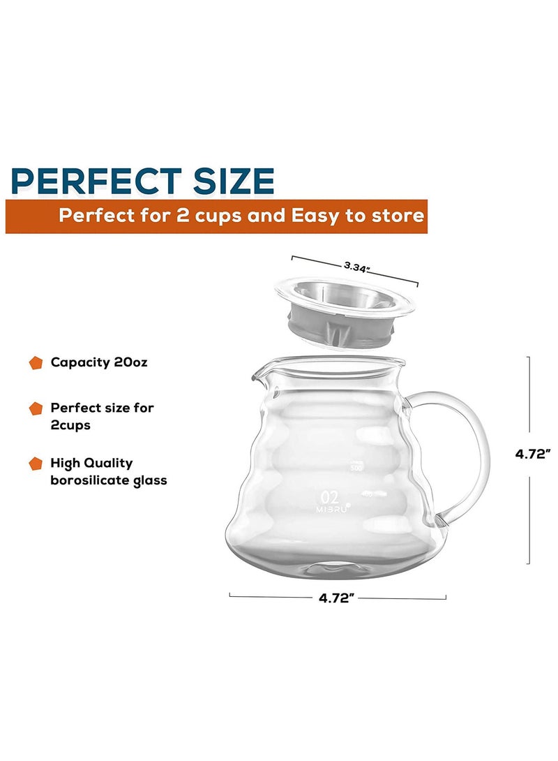 HOMESTAR V60 Professional Drip Coffee Set 4 Pieces Machine Maker With Iron Base - Image 5