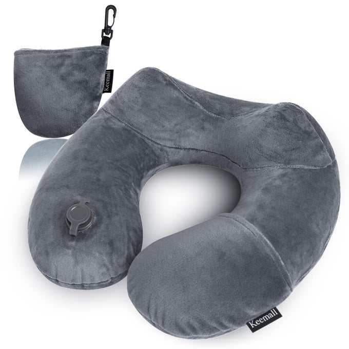 INFLATABLE TRAVEL PILLOWS FOR AIRPLANES EASY BLOW UP INFLATABLE TRAVEL NECK PILLOWS FOR AIR TRAVEL SLEEPING LONG FLIGHT COMFORT TRAVEL AIR PILLOWS FOR CAR TRAIN OFFICE NAP CAMPING