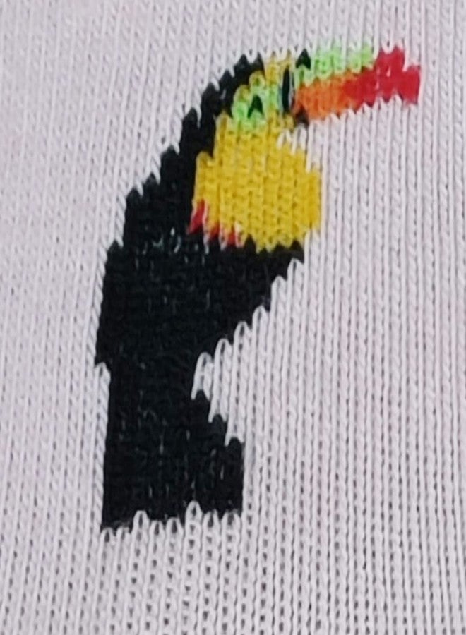 Allen Solly Girl's Ankle Length Toucan Bird, Flamingo Character Socks (Pack of 2) Light Orange & Baby Pink - 12 to 14 Years - Image 4