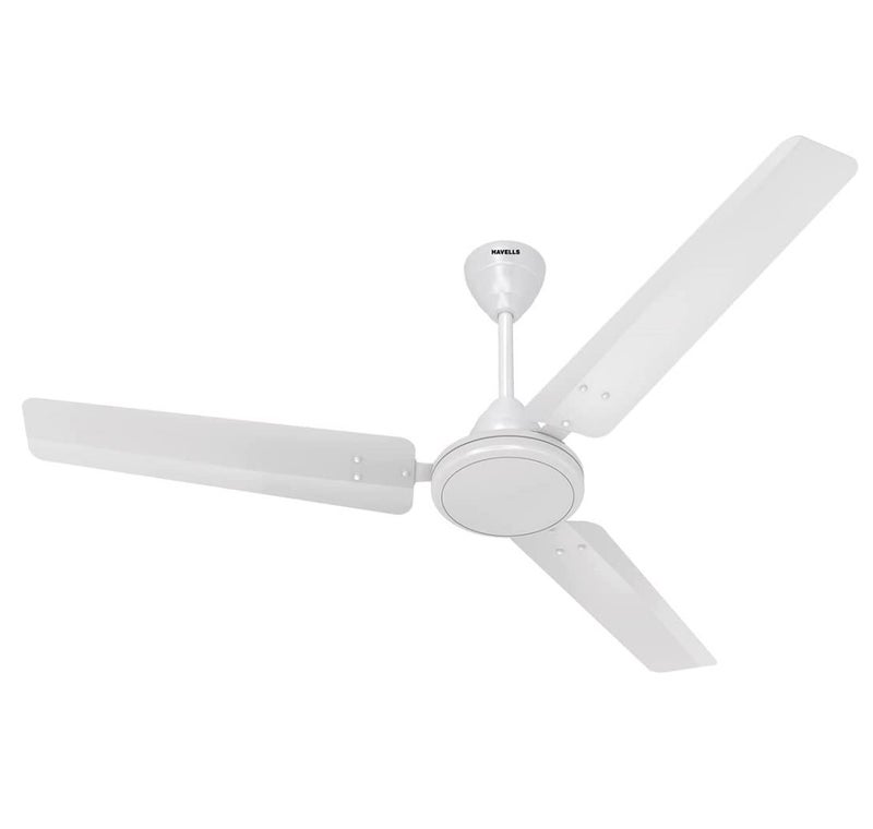 Havells 1200mm Mozel ES Ceiling Fan | Best in class base fan,High Air Delivery, Energy Saving, 100% Pure Copper Motor | 2 Year Warranty | (Pack of 1, Elegant White) - Image 1