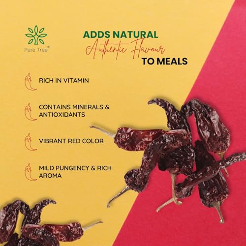 Pure Tree Certified Organic Kashmiri Lal Mirch | 200 Gram | Red Chilli Whole | Sabut Lal Mirch | Kashmiri Chilli Lal Mirch Whole Strong Smoky Spice | Dry Red Chilli Whole - Image 5