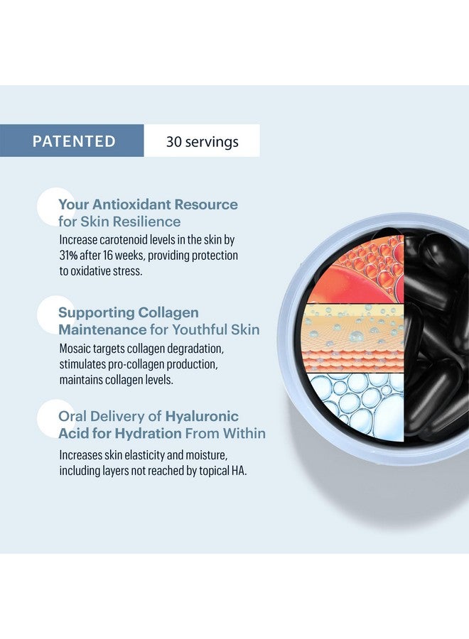 ELYSIUM Mosaic - Hyaluronic Acid Supplement - Clinically Proven - Fights Fine Lines & Skin Aging - Collagen Supplement - 30-Day Supply (Vegan Softgels) - Image 2