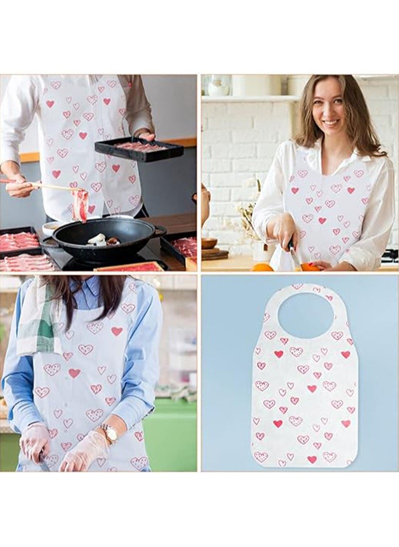 10pcs Adult Disposable Bibs，Food Catcher Bib, Crumb Catcher Bib, Clothing Protector For Elderly Disabled, Suitable For Seafood Boil, Grill Or Holiday Party Supplies