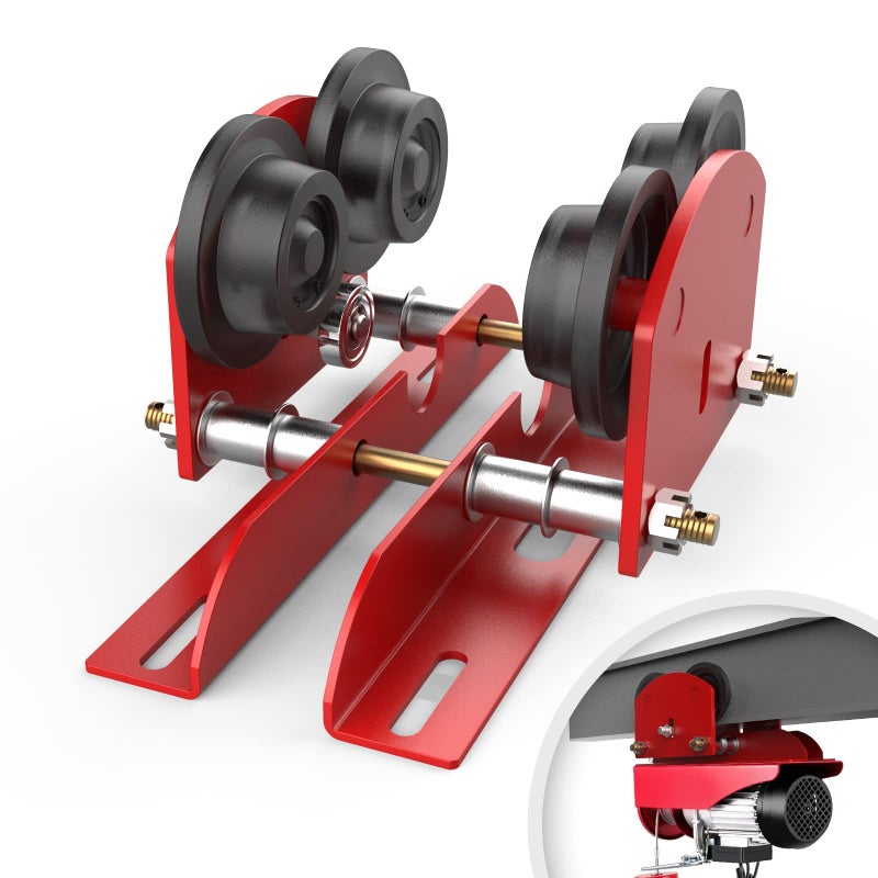 CPROSP 12 Ton Manual Trolley Electric Hoist 268433 in 05 Ton 1102LBS Push Beam Trolley Adjustable Beam Trolley Heavy Duty Wheels Wheels