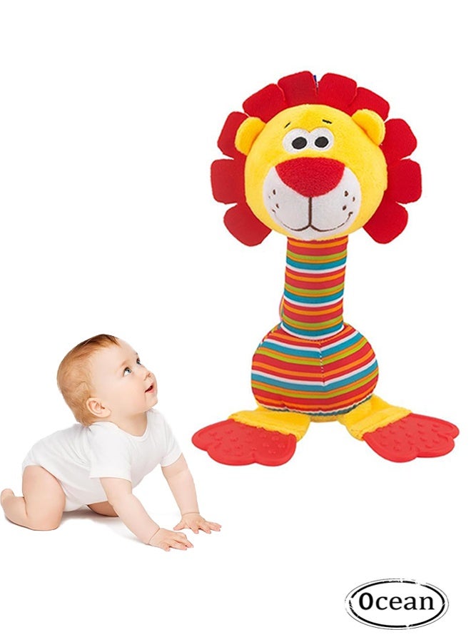 JS Baby Soft Rattle Development Handle Sensory Toy, Baby Soft Rattles Shaker, Infant Developmental Hand Grip Toys,  0-3-6 Months Old ﻿ - Image 1