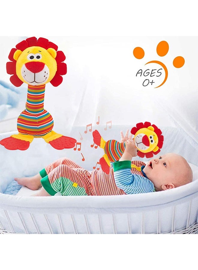 JS Baby Soft Rattle Development Handle Sensory Toy, Baby Soft Rattles Shaker, Infant Developmental Hand Grip Toys,  0-3-6 Months Old ﻿ - Image 3