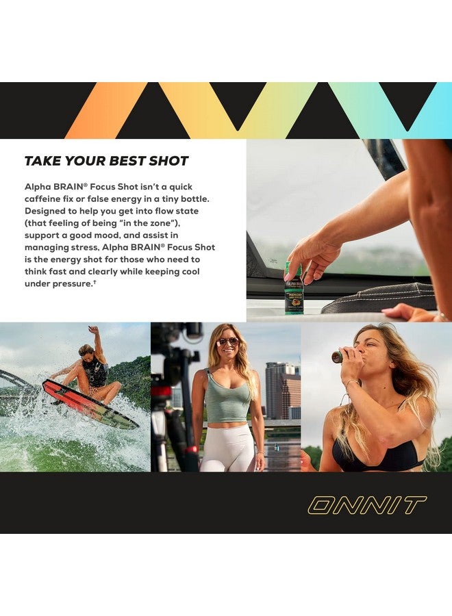 أونيت مكمل ONNIT Alpha Brain Focus Energy Shot - مشروب معزز للطاقة والتركيز والمزاج والتوتر والدماغ - بنكهة الخوخ (2.5 أونصة سائلة، 6 قطع) - Image 5