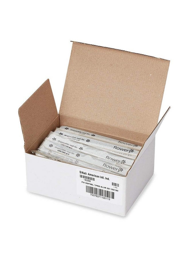 Flowery Flowery Disposable High-Speed Shiner, Dual-Grit 100/180 Nail Files, Individually Wrapped, Single-Use, 100 ct  - Image 2