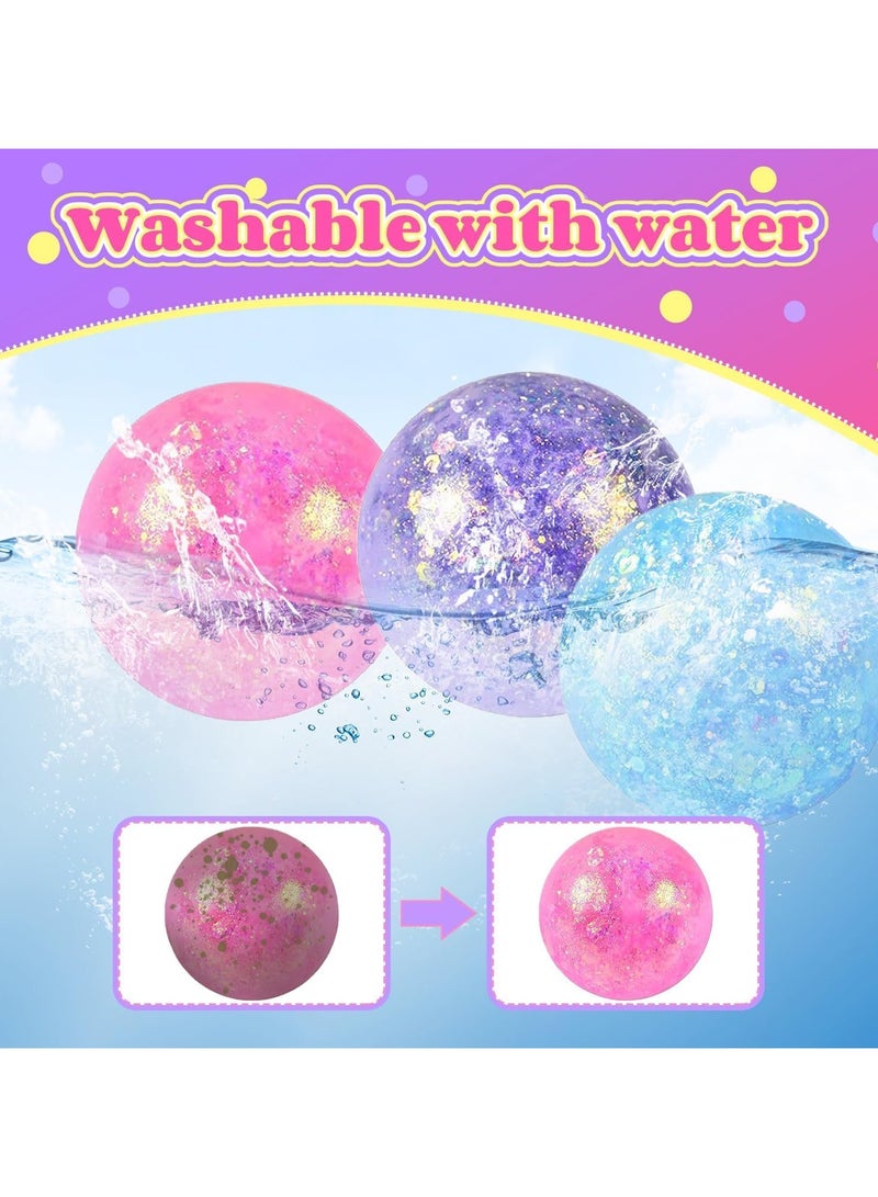 6 Pcs Stress Ball Sensory Toys, Stretchy Soft Squishy Toys, Hand Exercise Ball, Fidget Toys with Sequin Stress Relief for Boys, Girls, Kids, Adults - Image 5