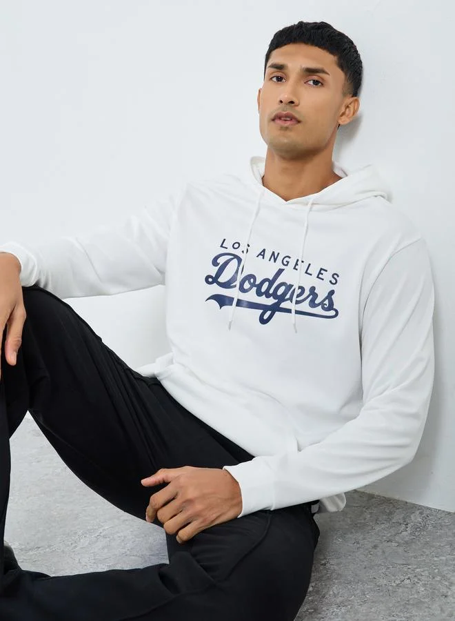 Take Two Take Two Men White Los Angeles Dodgers Print Hoodie