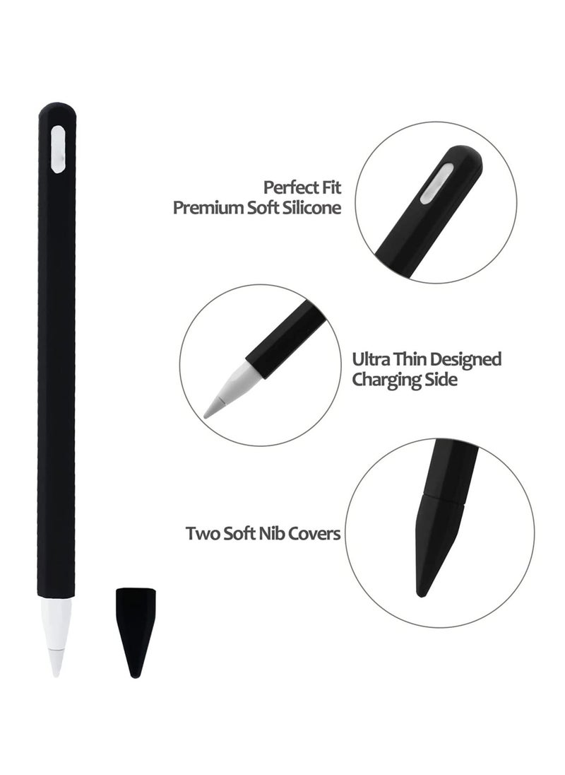 Generic - Silicone Case Sleeve Cover for Apple Pencil 2nd Generation iPad Pro 11 12.9 inch Protective Skin Holder Grip and Tip Cap Accessories - Image 1
