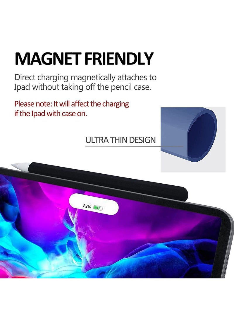 Generic - Silicone Case Sleeve Cover for Apple Pencil 2nd Generation iPad Pro 11 12.9 inch Protective Skin Holder Grip and Tip Cap Accessories - Image 1