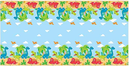 Oojami طقم أوجامي 4 من أغطية الطاولات لعيد ميلاد الديناصورات بحجم: 54" × 108" موضوع الديناصورات للأطفال - Image 3