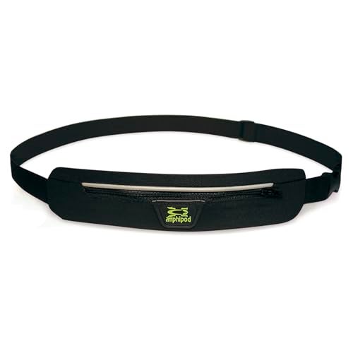 Amphipod AirFlow MicroStretch Belt, Ultra-Light Minimalist Runners Waist Pack Bag for Running, Jogging, Men & Women - Black/Silver - L - Image 4