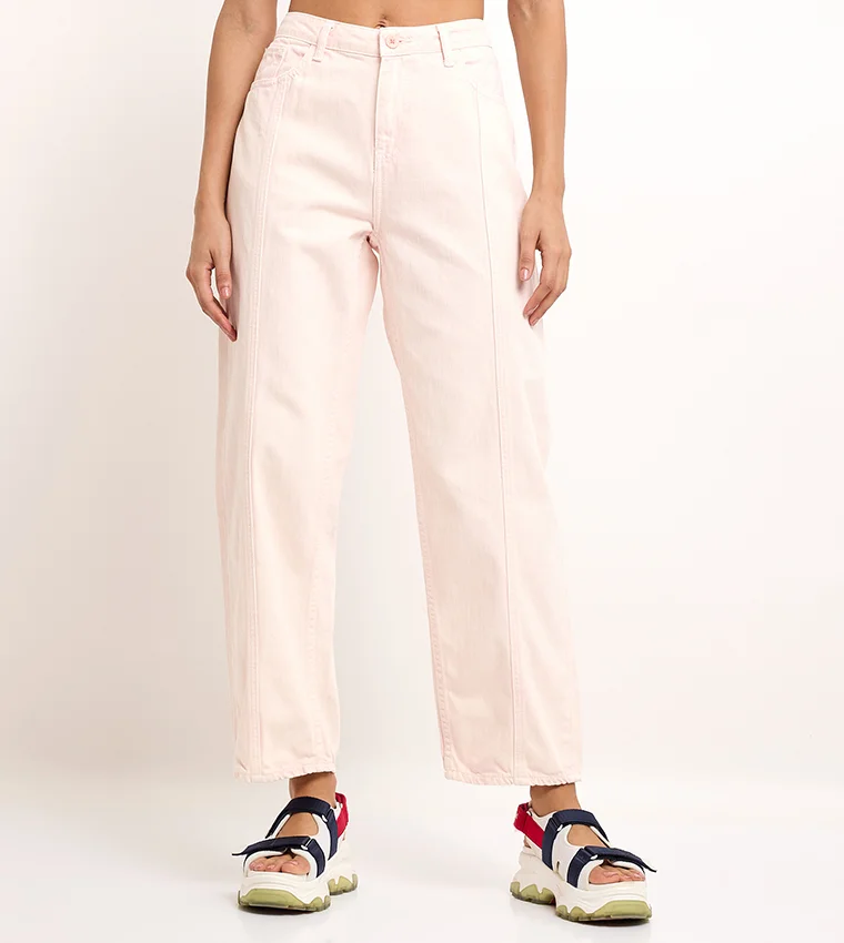 BEVERLY HILLS POLO CLUB Beverly Hills Polo Club Women's Relaxed Mid-Rise Wide Leg Jeans
