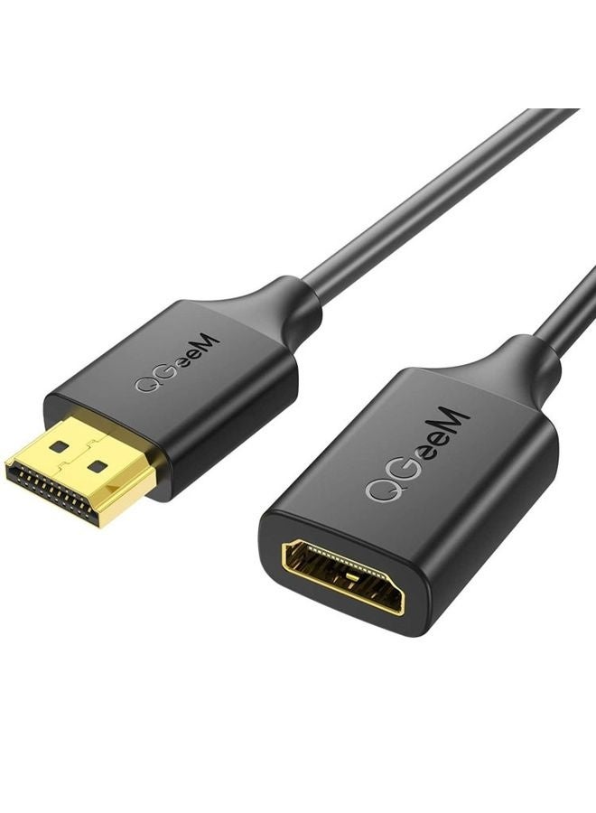 QGeeM QG-HD19 4K HDMI 2.0 Extension Cable Supports 3D, HD, 2160p, Compatible With Roku Fire Stick 1.8m Length  - Image 1
