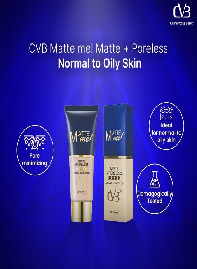 سي في بي كريم أساس CVB Matte+Poreless للبشرة العادية إلى الدهنية (03 بيج طبيعي) - Image 3