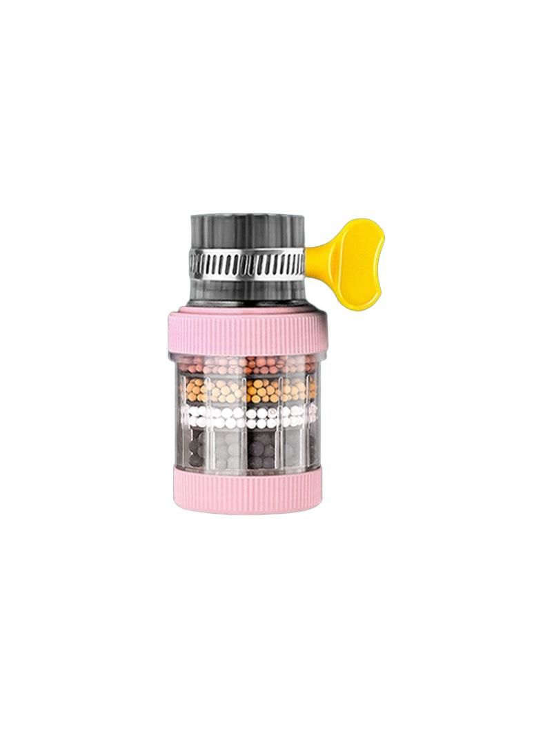 Pink Removable And Washable Six-layer Filter Activated Carbon Kitchen Household Tap Water Purifier Water Filter