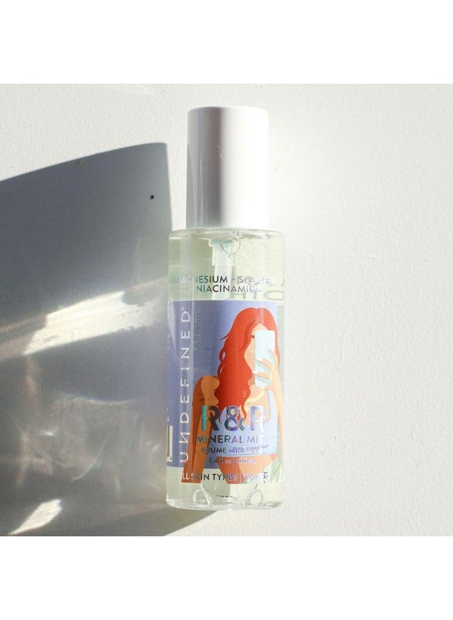 Undefined Beauty R&R Mineral Mist Liquid Hydrator Infused With Niacinamide Sea Kelp Tremella Mushroom Fine Mist 3.4Oz  - Image 3