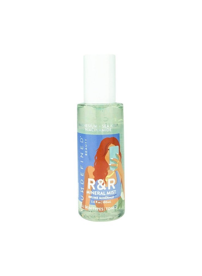 Undefined Beauty R&R Mineral Mist Liquid Hydrator Infused With Niacinamide Sea Kelp Tremella Mushroom Fine Mist 3.4Oz  - Image 1