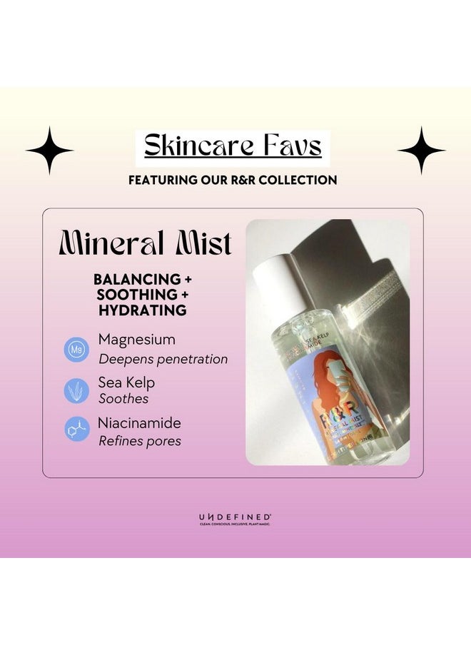 Undefined Beauty R&R Mineral Mist Liquid Hydrator Infused With Niacinamide Sea Kelp Tremella Mushroom Fine Mist 3.4Oz  - Image 2