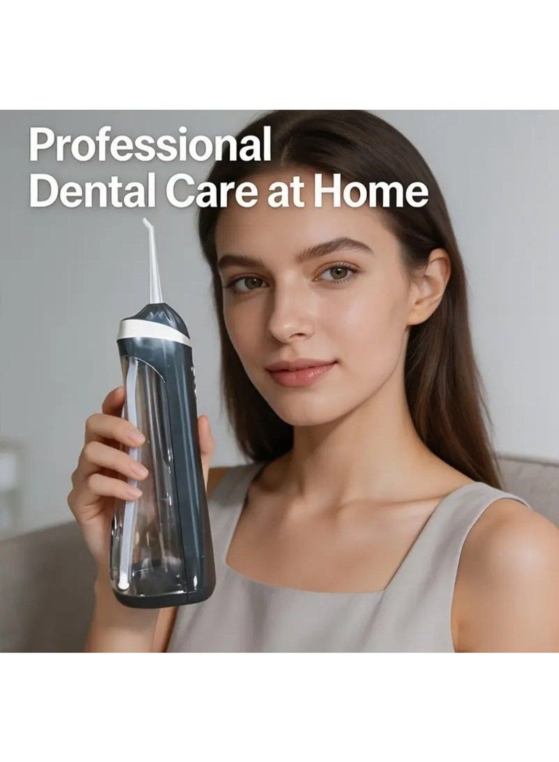 Professional cordless water flosser for teeth with 3 modes and 4 interchangeable heads, rechargeable and waterproof, portable design for home and travel, provides deep cleaning. - Image 3