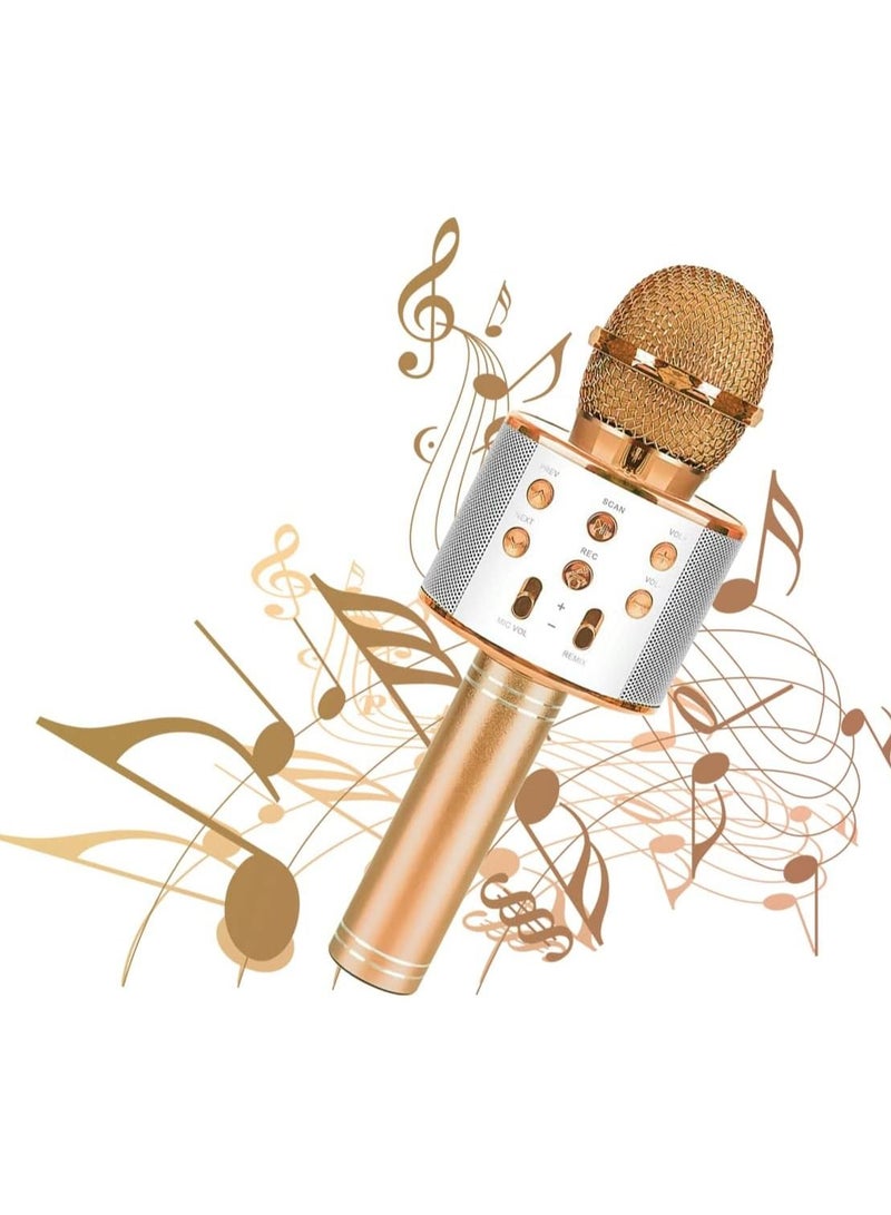 Wireless Bluetooth Karaoke Microphone Machine,Portable Handheld Karaoke Bluetooth Handheld Karaoke Speaker Player Machine for Kids Adults Home KTV Party for Android/Iphone/Ipad/Pc Girl Boy - Image 1