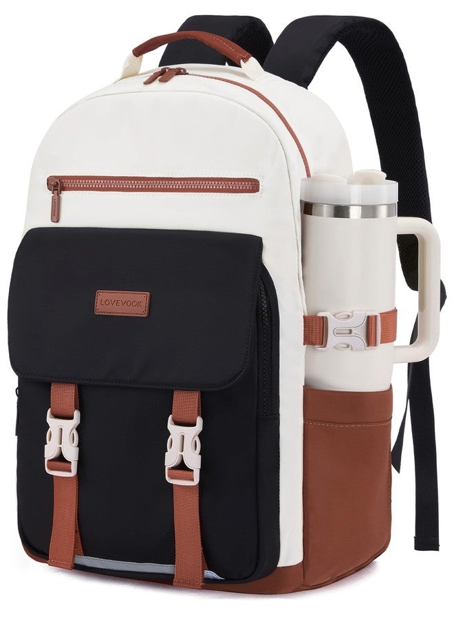LOVEVOOK School Backpack for Teen Girls，Casual School Backpack 14-18 Teenage 15.6 Inch Laptop Bookbag, Cute Big Student Laptop Backpack for College Women Middle High School Travel Daypack - Image 1