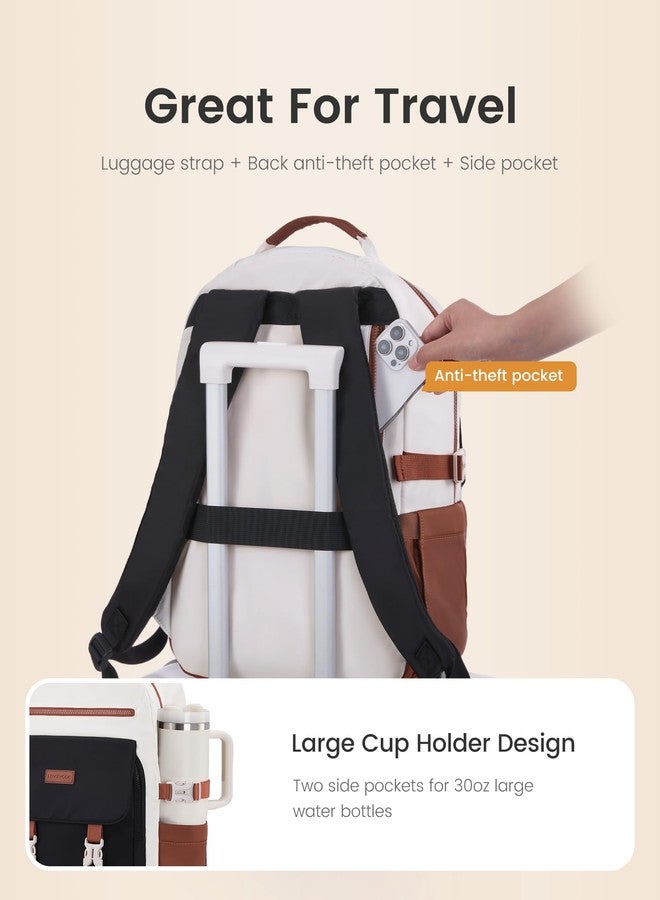 LOVEVOOK School Backpack for Teen Girls，Casual School Backpack 14-18 Teenage 15.6 Inch Laptop Bookbag, Cute Big Student Laptop Backpack for College Women Middle High School Travel Daypack - Image 4