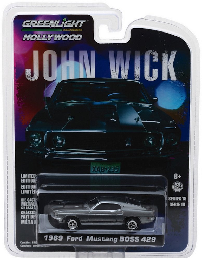 Greenlight 1/64 Hollywood Series 18 John Wick Movie (2014) 1969 Ford Mustang Boss 429 Die Cast Vehicle - Image 2