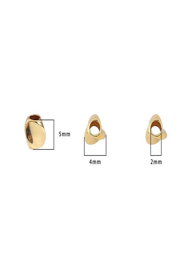 BEADIA 14K Gold Plated Twisted Spacer Beads 4x5mm 30pcs for Jewelry Making Findings Non Tarnish - Image 2