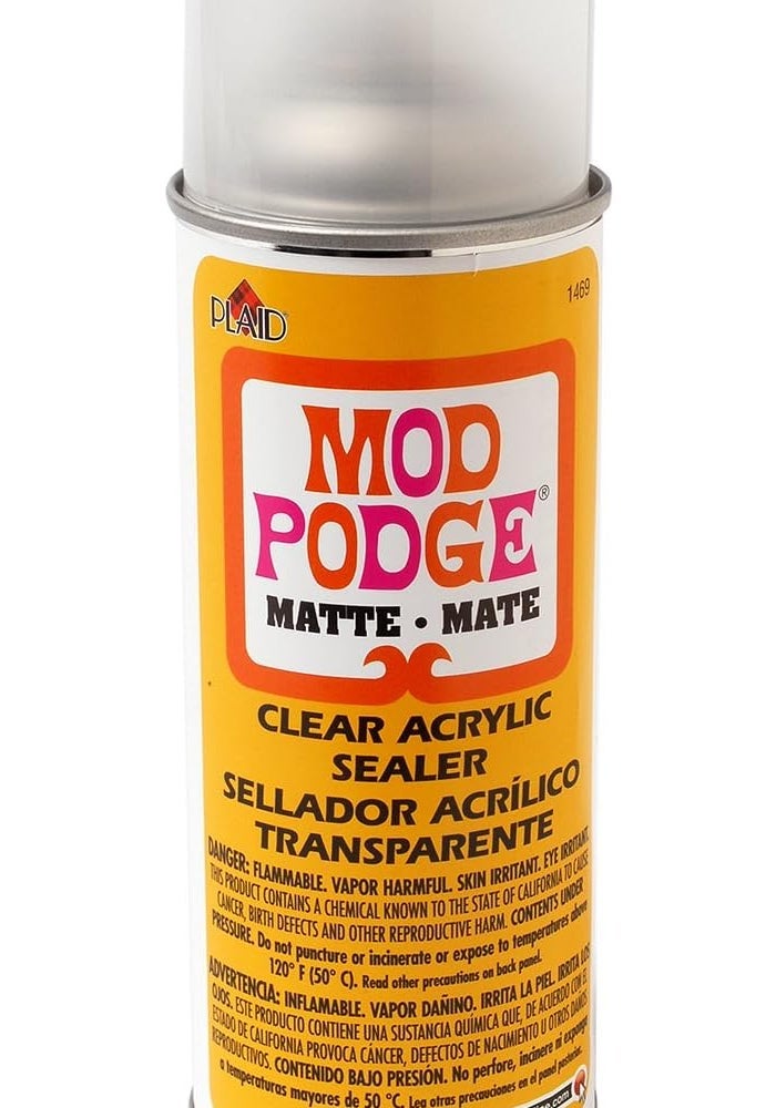 Mod Podge Matte Clear Acrylic Sealer - 12 oz Spray for Arts and Crafts - Image 1