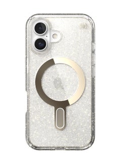 Speck Speck iPhone 16 Presidio Lux Glitter Magsafe with ClickClock- CLEAR/CLEAR /GOLD GLITTER  - Image 3