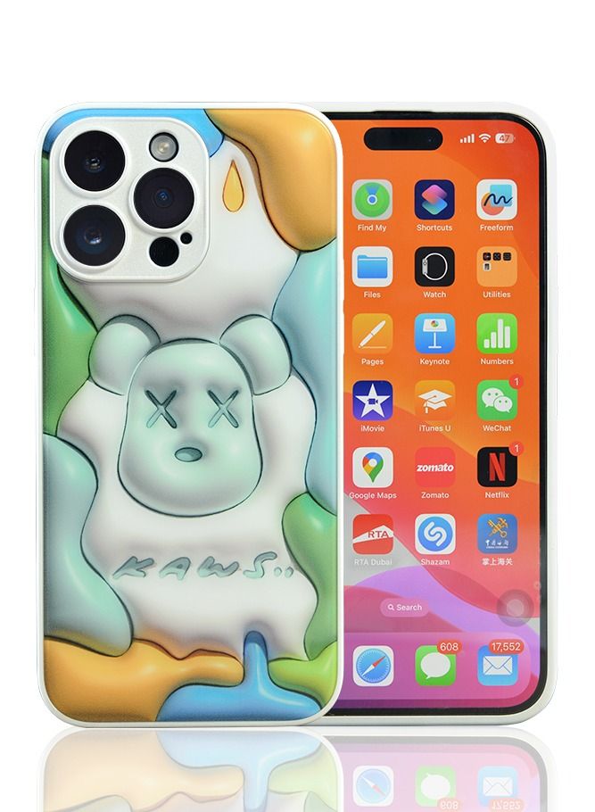 AMERTEER iPhone 14 Pro Case 3D Glass Lovely & Shockproof Cover - Image 1