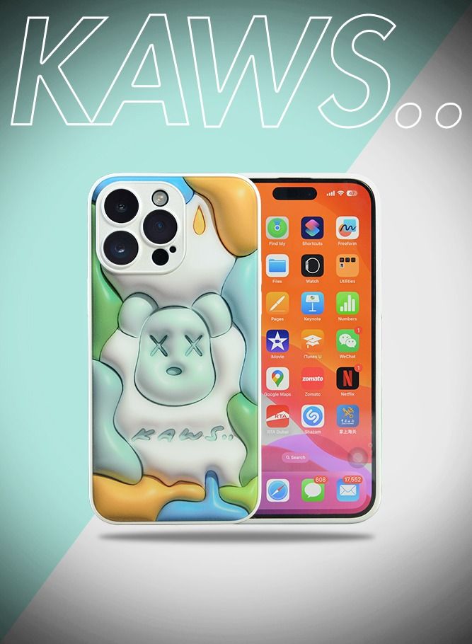 AMERTEER iPhone 14 Pro Case 3D Glass Lovely & Shockproof Cover - Image 3