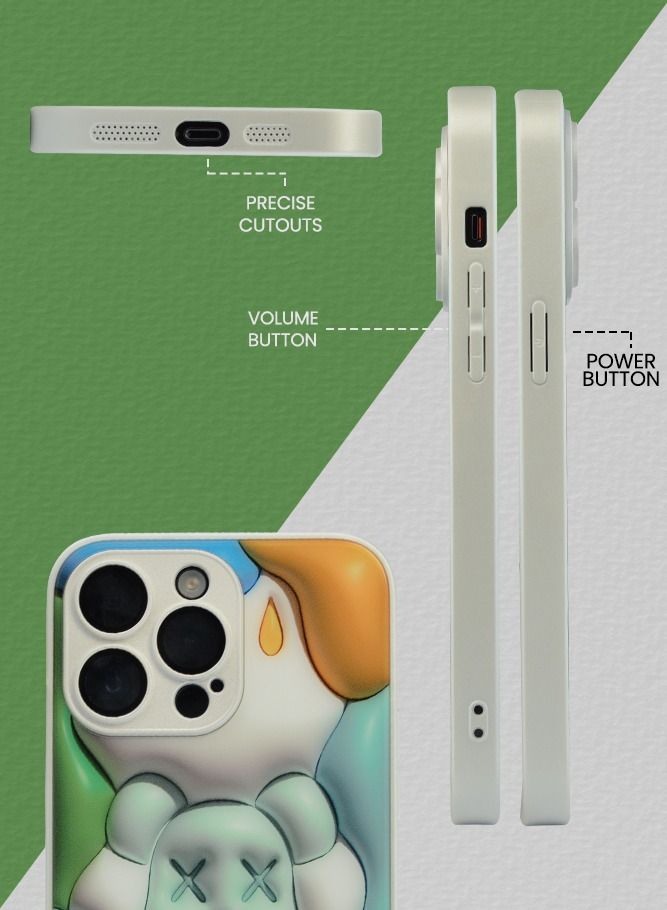 AMERTEER iPhone 14 Pro Case 3D Glass Lovely & Shockproof Cover - Image 4