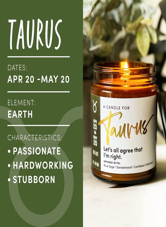 Wax & Wit Taurus Gifts for Women, Zodiac Astrology Gifts for Women, Zodiac Candle, April May Birthday Gift for Woman, Horoscope Gift – 9oz, 50Hr Burn, Soy Wax - Image 2