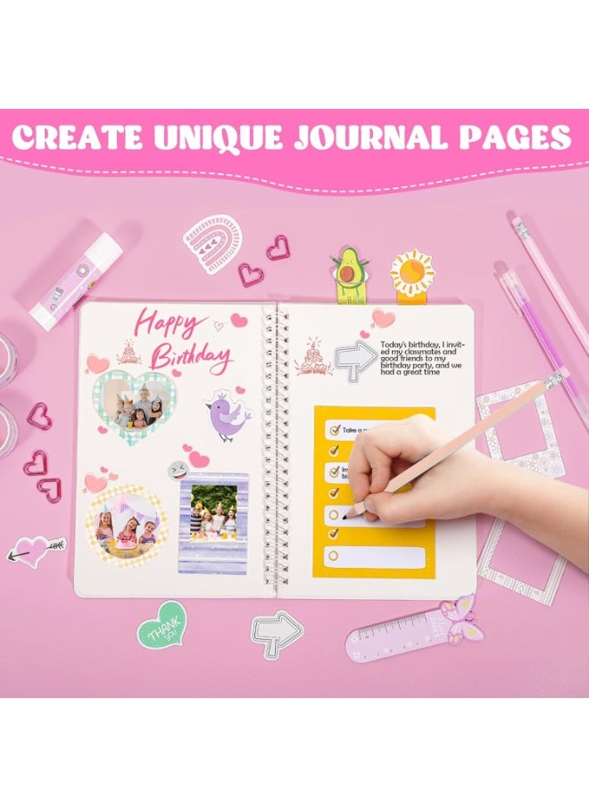 Daytoyz Toys for Ages 4-14 Girls Gifts: DIY Journal Kit for Tween Teen Girls 4 5 6 7 8 9 10 11 12 13 14 Year Old - Scrapbook & Diary Art Crafts Kit, Journaling Art Crafts Kit, Birthday Gifts for Kids Age4+  - Image 3