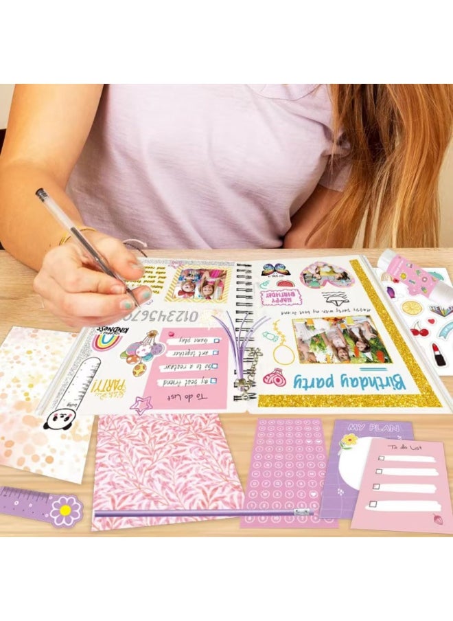 Daytoyz Toys for Ages 4-14 Girls Gifts: DIY Journal Kit for Tween Teen Girls 4 5 6 7 8 9 10 11 12 13 14 Year Old - Scrapbook & Diary Art Crafts Kit, Journaling Art Crafts Kit, Birthday Gifts for Kids Age4+  - Image 4