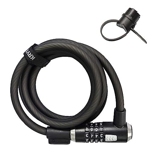 Kryptonite KryptoFlex Bike Lock Cable, 2FT/6FT/10FT Long 12mm Thick Heavy Duty Braided Steel Cable Anti-Theft Security Lock for Outdoor Equipment, Combination/Key Bike Lock - Image 1